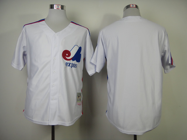 Men Montreal Expos Blank White MLB Jerseys